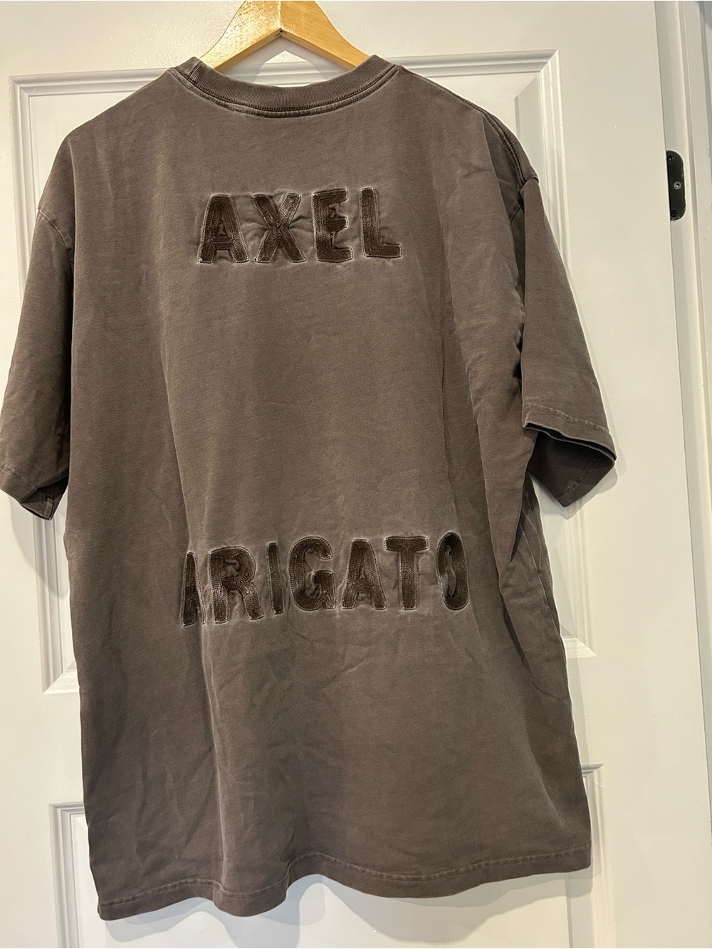 Axel Arigato Brown Short Sleeve Logo Tee